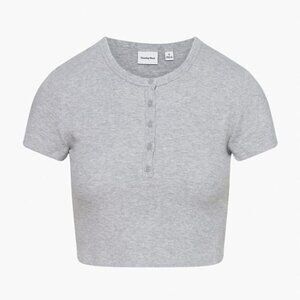 Aritzia Sunday Best BABY WAFFLE CROPPED T-SHIRT